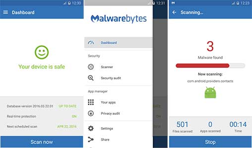 malwarebytes for android stopped working