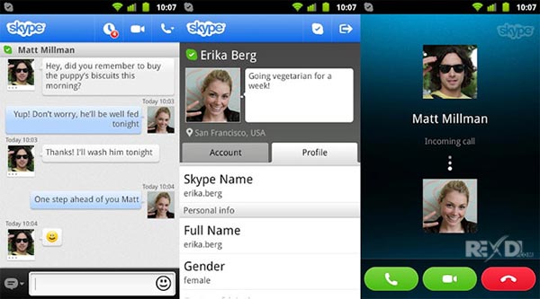 free skype app download for android