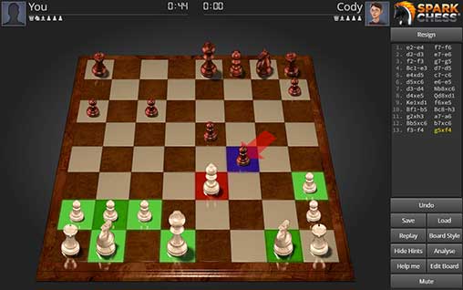 SparkChess Pro (by Media Division SRL) - chess game for Android and iOS -  gameplay. 