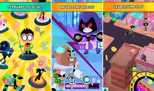 🔥 Download Teeny Titans Collect & Battle 2.9.9.1 [Patched] APK MOD.  Exciting arcade game for children with your favorite characters 